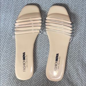 fashion nova clear strap sandal